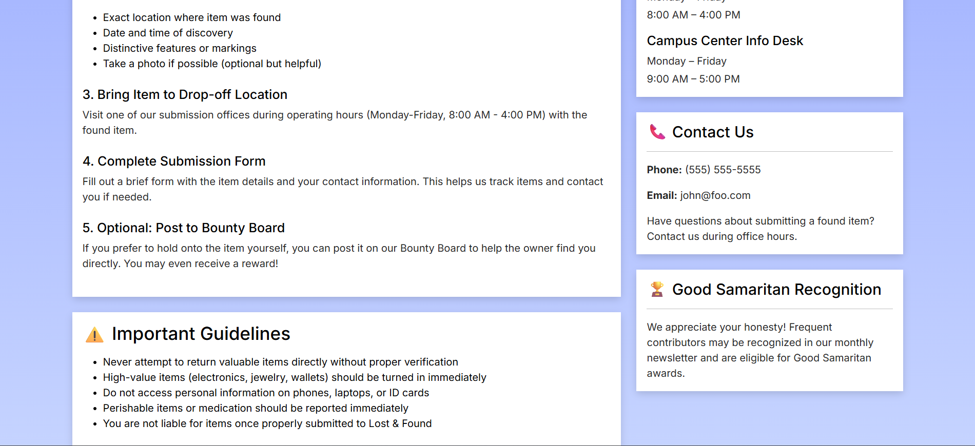 Submission Page Middle